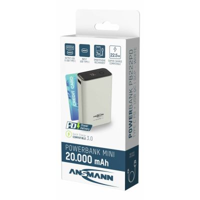 12. Ansmann PB222PD Lithium-Polymer-Akku (LiPo) 20000 mAh Weiß