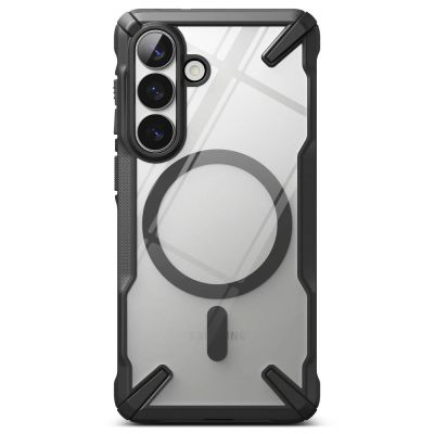 3. Ringke Fusion X Magnetische MagSafe Hülle für Samsung Galaxy S26 - Transparent Schwarz