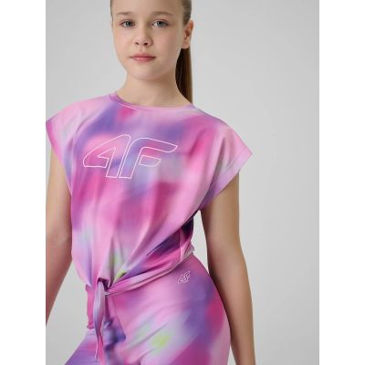 5. Schnelltrocknendes Sport-Crop-Top für Mädchen 4F 4FJRSS26TFTSF2387-90A