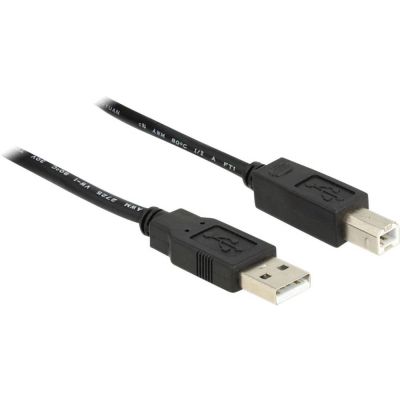 DeLOCK 20m, USB 2.0-A - USB 2.0-B USB-Kabel, Schwarz