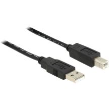 DeLOCK 20m, USB 2.0-A - USB 2.0-B USB-Kabel, Schwarz