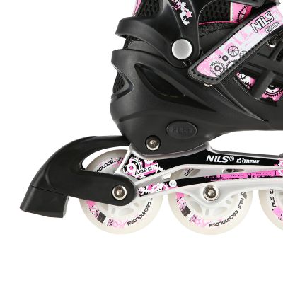 5. NH10905 4in1 PINK LED GRÖSSE S (31-34) ROLLERSCHUHE MIT DIMENSIONALEM HOCKEYBLATT NILS EXTREME