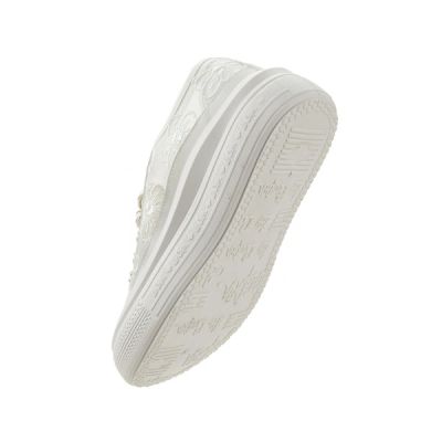 6. Lee Cooper Damen-Sportschuhe, Sneaker, weiß, Plateau, Schnürung