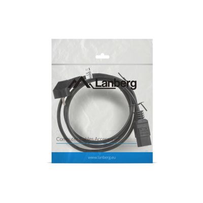 4. LANBERG Server-Stromkabel CEE 7/7 -> C19, 16 A, 1,8 m
