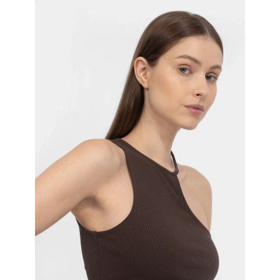 2. Asymmetrisches One-Shoulder-Crop-Top für Damen 4F