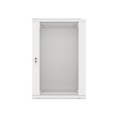 4. Lanberg WF01-6418-10S Rack-Schrank (18 HE; 901 mm / 600 mm / 450 mm; Wandmontage; Glas; 19 Zoll; grau)