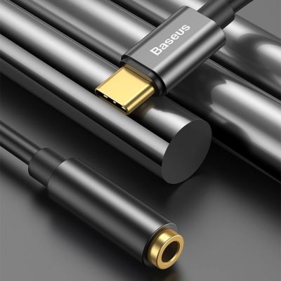 7. Baseus L54-Adapter für USB-C-Kopfhörer/Miniklinke 3,5 mm DAC 24 Bit 48 KHz – Schwarz