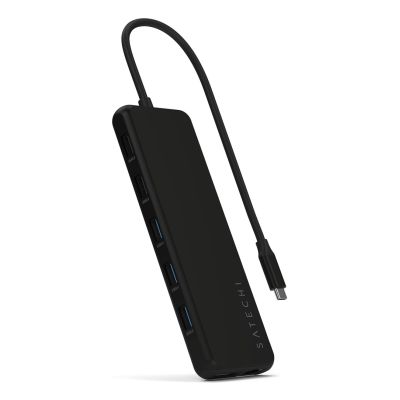 5. Satechi 13-in-1 USB-C Triple Display Multiport Adapter - USB-C Adapter (1x Ethernet 1 Gbit/s, 3x USB-A 5 Gbit/s, 1x USB-A 10 Gbit/s, 2x USB-A 480 Mbit/s, 2x USB-C 10 Gbit/s 85W PD, 2x HDMI 2.0 4K@60Hz, DP 1.4 8K@60Hz, 3,5 mm Audio Ein-/Ausgang) (schwarz)