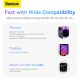 18. Baseus Comet Series Powerbank mit Display 10000 mAh 22,5 W – weiß + USB-A – USB-C-Kabel