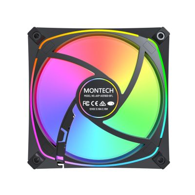 5. Montech AX120 PRO Computergehäuselüfter 12 cm Schwarz 3 Stück.
