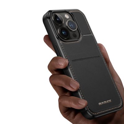 11. 3in1 Wallet Case mit Ständer für iPhone 13 Pro MagSafe RFID Blocker Dux Ducis Rafi Mag – Schwarz