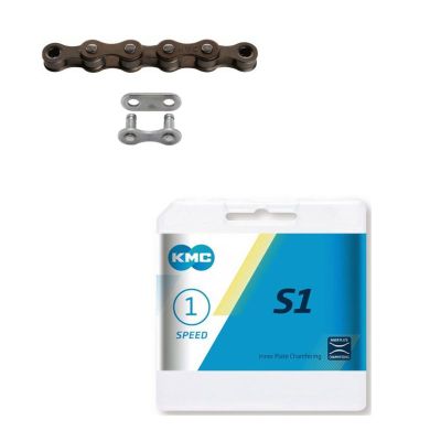 KMC Kette S1, 112 Glieder, braun, BOX