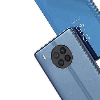 7. Clear View Case Hülle für Huawei Nova 8i Hülle mit Klappe schwarz