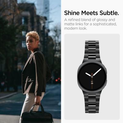 6. Spigen Modern Fit Armband 316L für Samsung Galaxy Watch 40/44/46 mm – Schwarz