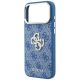 6. Guess 4G & Big Strass Logo Hülle für iPhone 18 Pro / 17 Pro - Blau