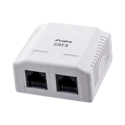 Lanberg OU6-0002-W Aufputzsteckdose (RJ-45; UTP; weiß)