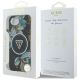 8. Guess IML Metal Glitter Flowers Triangle MagSafe Hülle für iPhone 16e - Schwarz