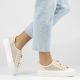 7. Damen-Sneaker aus Mesh mit Plateausohle, beige, Filippo DTN7855