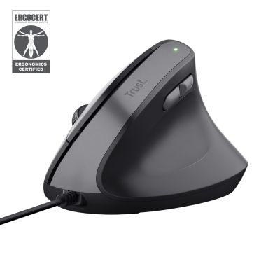 TRUST BAYO II ERGONOMISCHE MAUS SCHWARZ (25144)