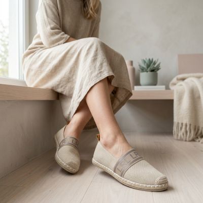 5. Beige Espadrilles für Damen, Modell Potocki PY16373