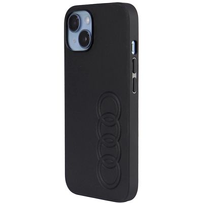 3. Audi Kunstleder iPhone 14 6,1" schwarz/schwarz Hardcase AU-TPUPPCIP14-TT/D1-BK