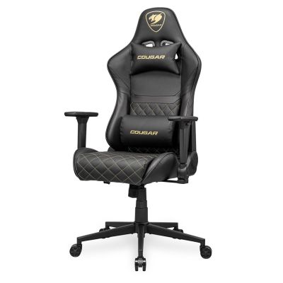 3. COUGAR CGR-AO2-GLB Universal-Gaming-Stuhl, gepolsterter Sitz, Schwarz, Gold