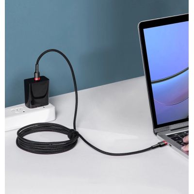 8. Baseus CATKLF-AL91 USB-C – USB-C PD QC-Kabel 100 W 5 A 480 Mbit/s 2 m – Schwarz und Rot