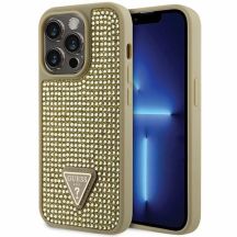 Guess GUHCP14LHDGTPD iPhone 14 Pro 6,1" Gold/Gold Hardcase Strass Dreieck