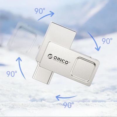 5. Orico U301 256 GB USB-A/USB-C USB 3.2 Gen 1 USB-Stick – Silber