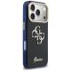4. Guess IML 4G Script Metallhülle für iPhone 17 Pro Max – blau