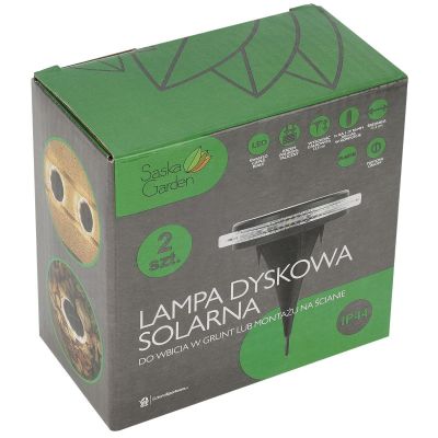 37. Solar-Scheibenlampen zur Boden- oder Wandmontage, 2 Stück