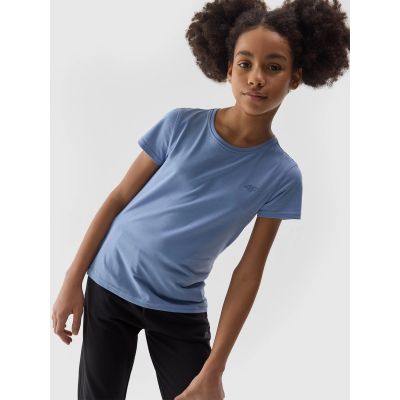 2. Einfarbiges Mädchen-T-Shirt 4F Junior aus 100 % Baumwolle