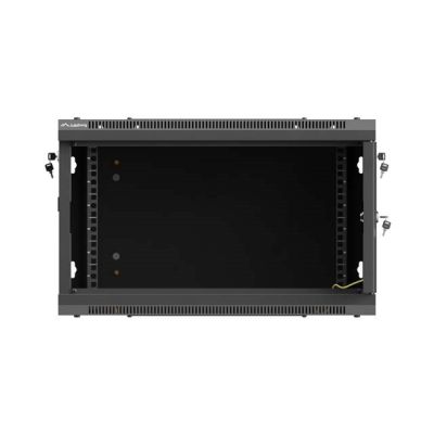 11. Lanberg 19" 6U 600x600 schwarzer Wandschrank mit perforierten Türen (flach verpackt)