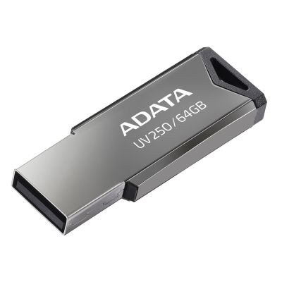 3. ADATA UV250 AUV250-64G-RBK Pendrive (64 GB; USB 2.0; silberne Farbe)