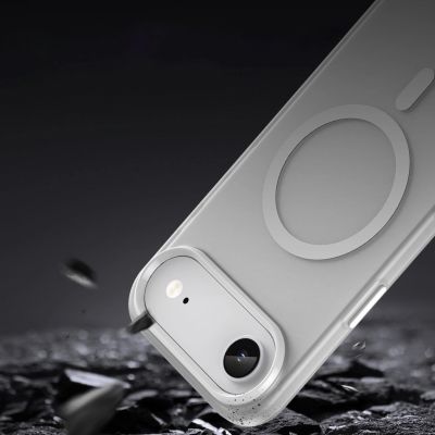 7. Magnetische Schleifhülle für iPhone 17 Air, kompatibel mit MagSafe, mattweiß