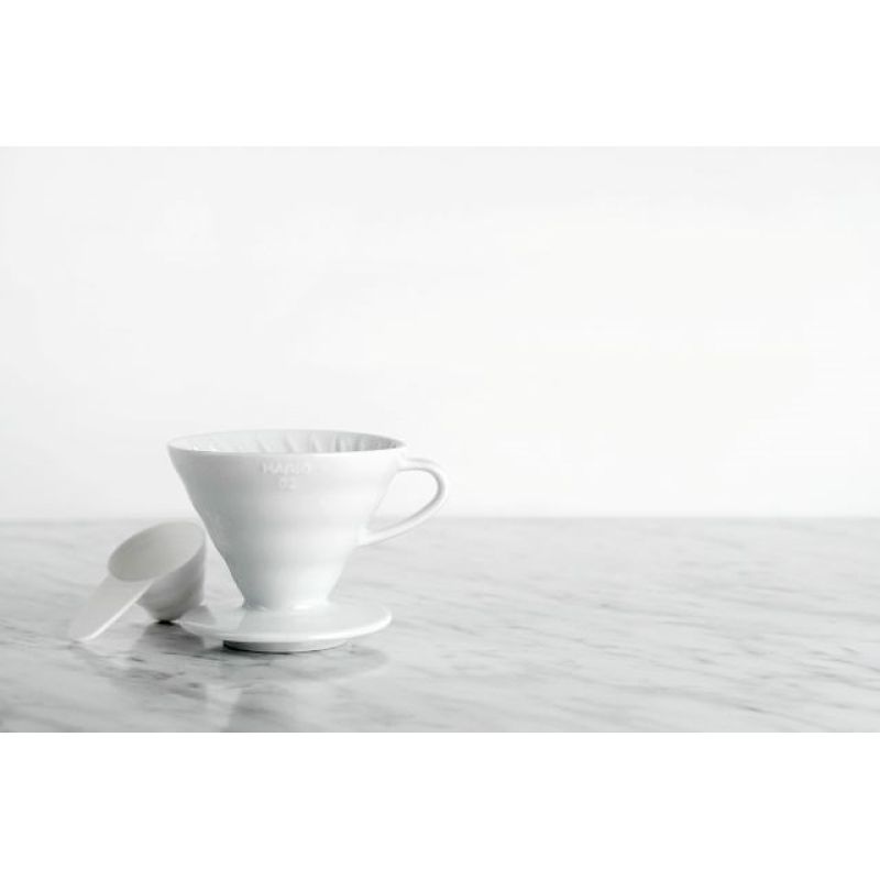 2. Keramik-Filtertrichter V60-02 HARIO weiß