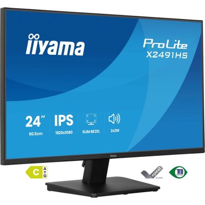 iiyama ProLite X2491HS-B1 Computermonitor 60,5 cm (23,8") 1920 x 1080 px Full HD LCD Schwarz