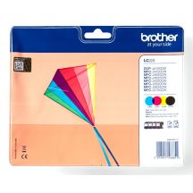 Brother LC-223VALBP Tintenpatronen, 4 Stück, Original Schwarz, Cyan, Magenta, Gelb