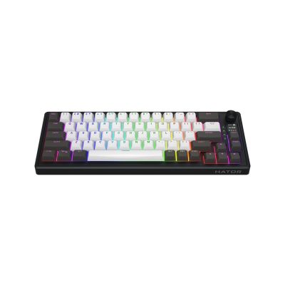 16. HATOR Skyfall Pro Wireless 65 Gaming-Tastatur USB + RF Wireless + Bluetooth QWERTZ US Englisch Schwarz, Grau