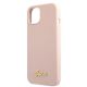 5. Guess GUHMP13MLSLMGLP iPhone 13 6.1" Hellrosa/Hellrosa Hardcase Silikonschrift Gold Logo Magsafe