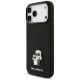 2. Karl Lagerfeld Silicone Karl&Choupette Metal Pin Hülle für iPhone 18 Pro Max / 17 Pro Max – Schwarz