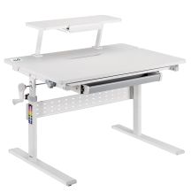 Ergo Office Kinderschreibtisch, höhenverstellbar, grau, max. 40 kg, 900 x 600 mm, ER-483