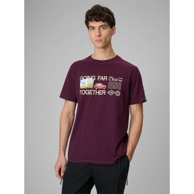 Herren-T-Shirt mit Aufdruck, regulär, Größe 4F 4FRSS26TTSHM3810-50S