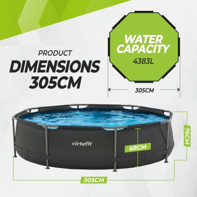 4. VIRTUFIT RUNDER POOL 305 CM MIT FILTERPUMPE