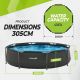 4. VIRTUFIT RUNDER POOL 305 CM MIT FILTERPUMPE