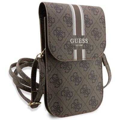 3. Guess 4G Stripe Handtasche – braun