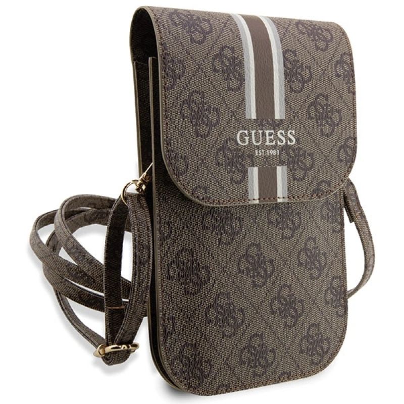 3. Guess 4G Stripe Handtasche – braun