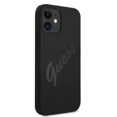 4. Guess GUHCP12SLSVSBK iPhone 12 mini 5.4" schwarz/schwarz Hardcase Script Vintage