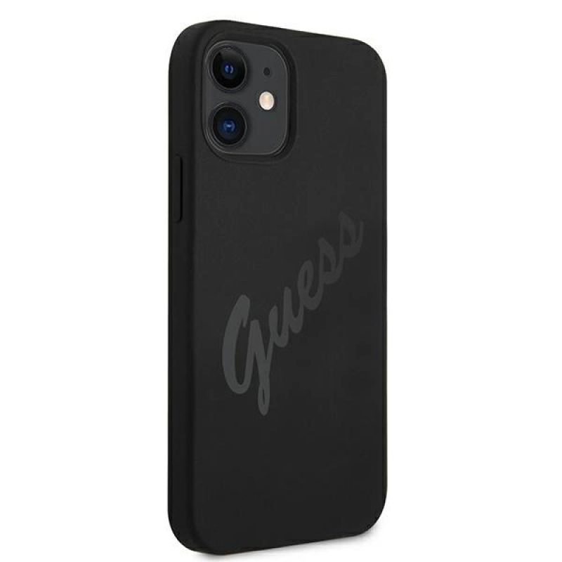 4. Guess GUHCP12SLSVSBK iPhone 12 mini 5.4" schwarz/schwarz Hardcase Script Vintage