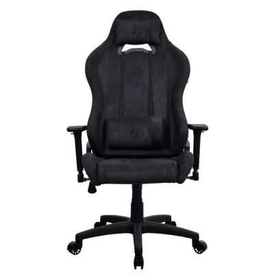 4. Arozzi Torretta Soft Fabric | Gaming-Stuhl | Metall/verstärktes Nylon | Rein Schwarz